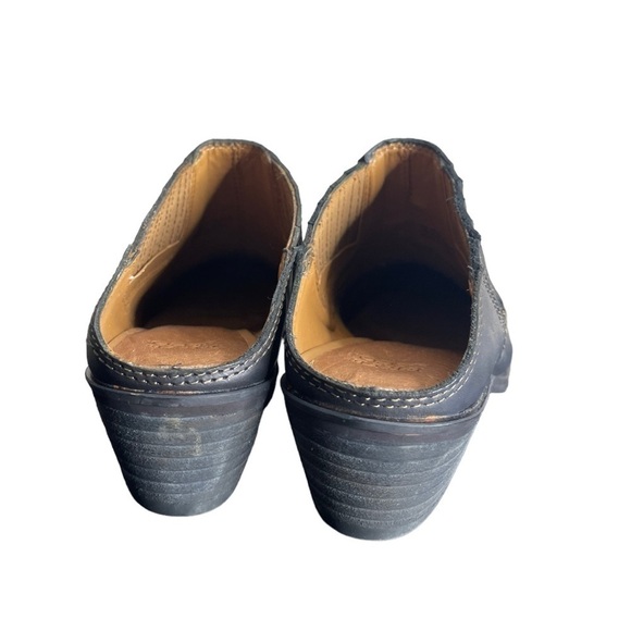 Frye Roxie Slip-On Leather Block Heel Mules – Size 6 - Picture 4 of 7